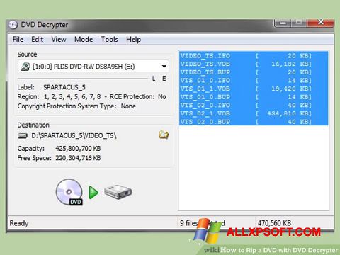 Screenshot DVD Decrypter Windows XP