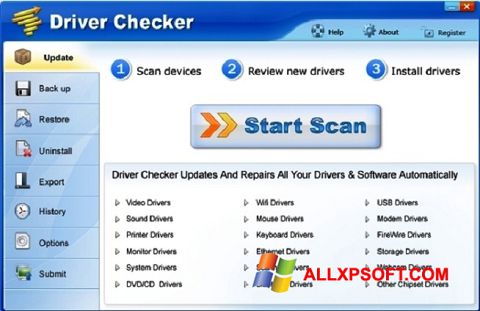 Screenshot Driver Checker Windows XP