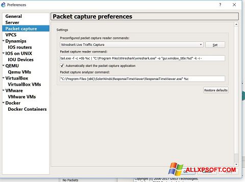 Screenshot Wireshark Windows XP