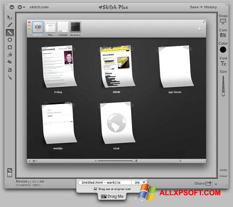 Screenshot Skitch Windows XP