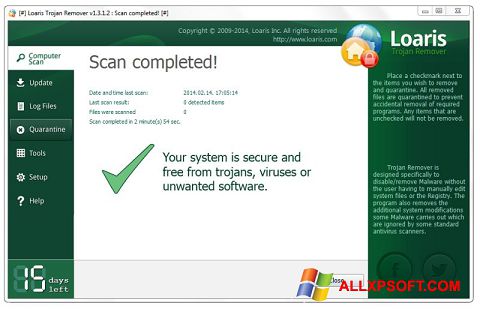 Screenshot Loaris Trojan Remover Windows XP