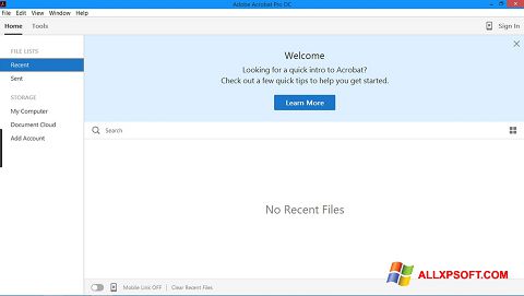 Screenshot Adobe Acrobat Pro Windows XP