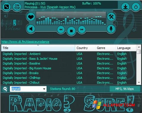 Screenshot RadioSure Windows XP
