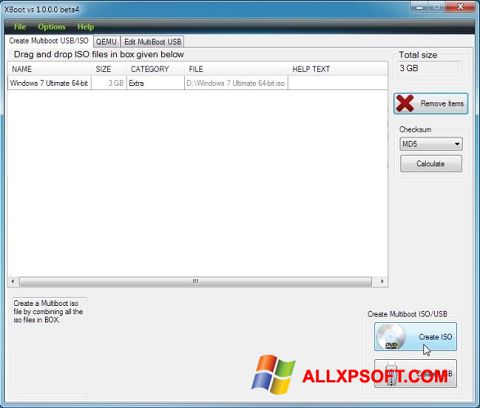 Screenshot XBoot Windows XP