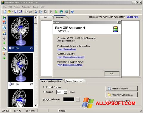 Screenshot Easy GIF Animator Windows XP