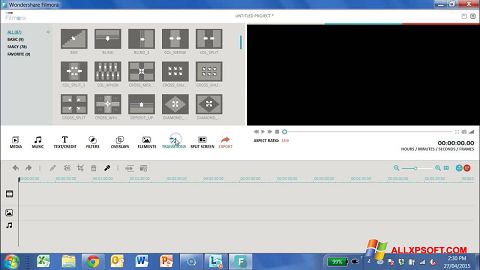 Screenshot Wondershare Filmora Windows XP