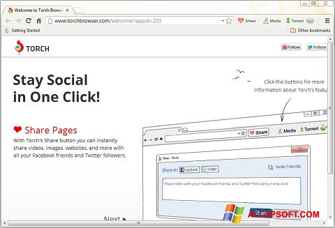 Screenshot Torch Browser Windows XP