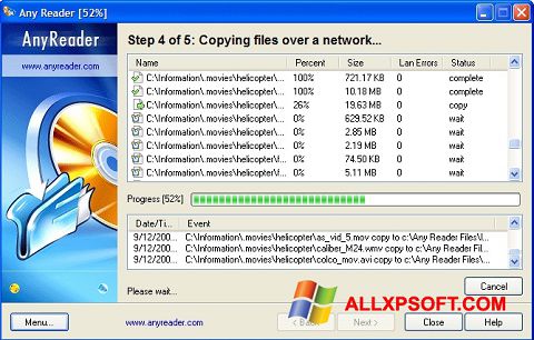 Screenshot AnyReader Windows XP
